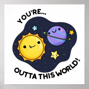 Póster Estás fuera de este divertido juego de astronomía