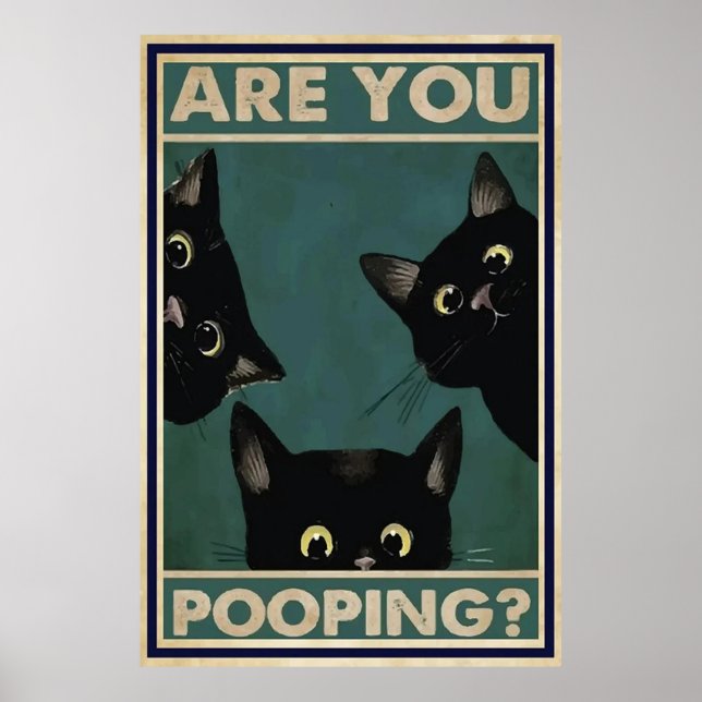 Póster ¿Estás husmeando al Poster de gato negro? (Frente)