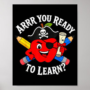 Póster ¿Estás listo para aprender pirata de vuelta a la e
