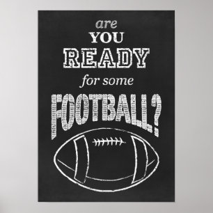 Póster ¿estás listo para un poco de fútbol?