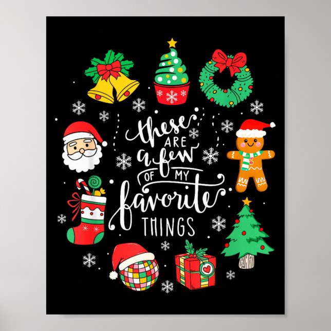 Póster Estas Son Algunas De Mis Cosas Favoritas Navidad N (Frente)