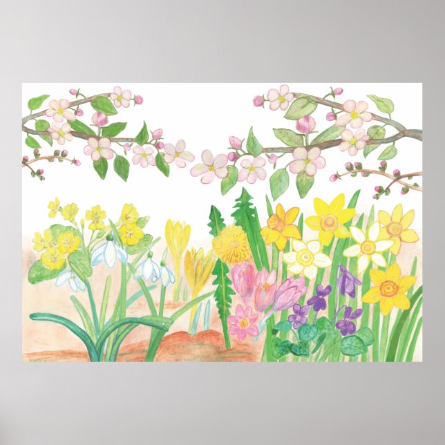 Póster Estas son las flores de primavera que desatan aleg (Frente)