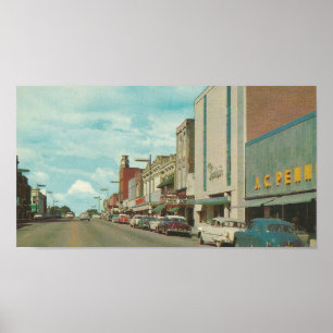 Póster Estatesville, Carolina del Norte, época de los año
