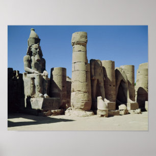 Póster Estatua asentada de Ramesses II