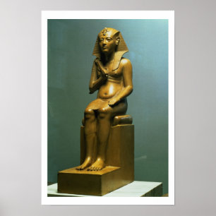 Póster Estatua asentada de un pharaoh, nuevo reino
