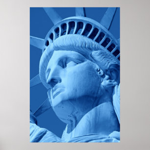 Póster Estatua azul de la libertad de Poster