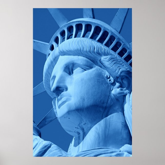 Póster Estatua azul de la libertad de Poster (Frente)