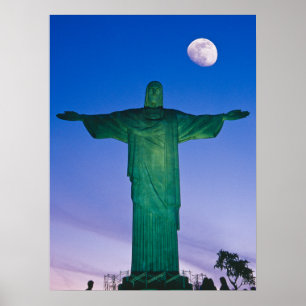 Póster Estatua Cristo Redentor  Río de Janeiro Brasil