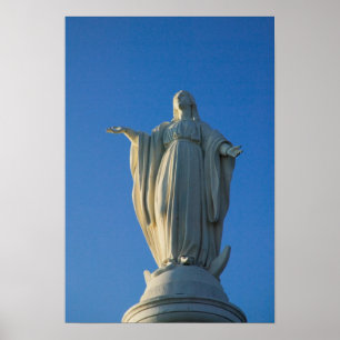 Póster Estatua de 18 pies de la Virgen María en San