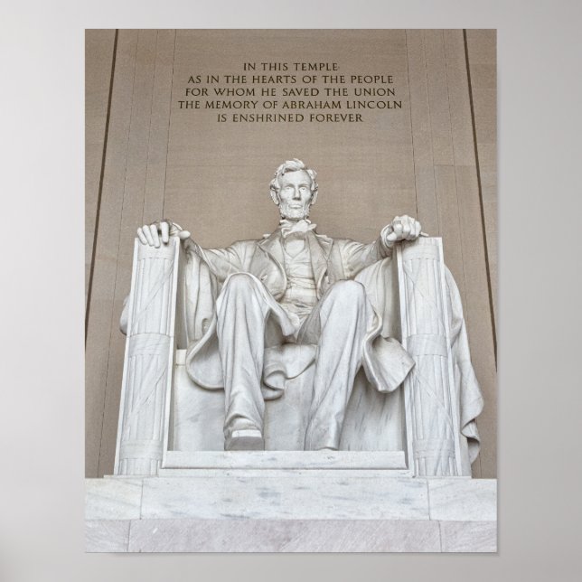 Póster Estatua de Abraham Lincoln (Frente)