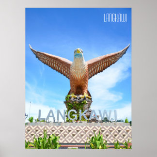 Póster Estatua de águila Langkawi Malasia recuerdo de vac