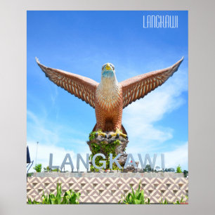 Póster Estatua de águila Langkawi Malasia recuerdo de vac
