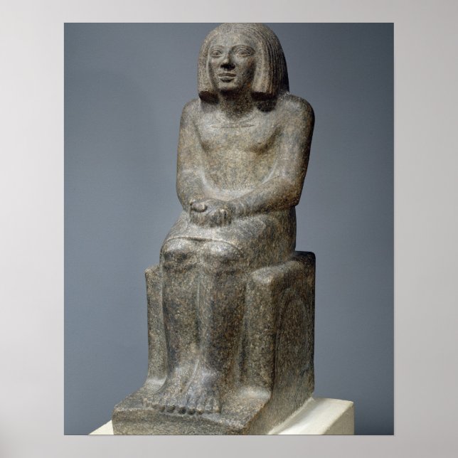 Póster Estatua de Ankh, Sacerdote de Horus, Pe Dinástico  (Frente)