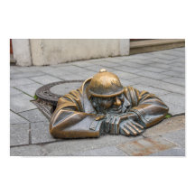 Estatua de bronce de trabajador de alcantarillado,