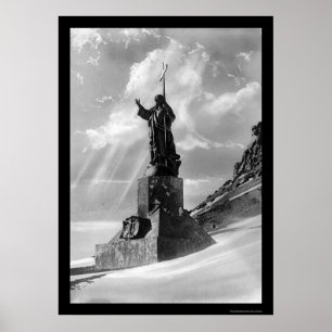Póster Estatua de Cristo en los Andes 1904