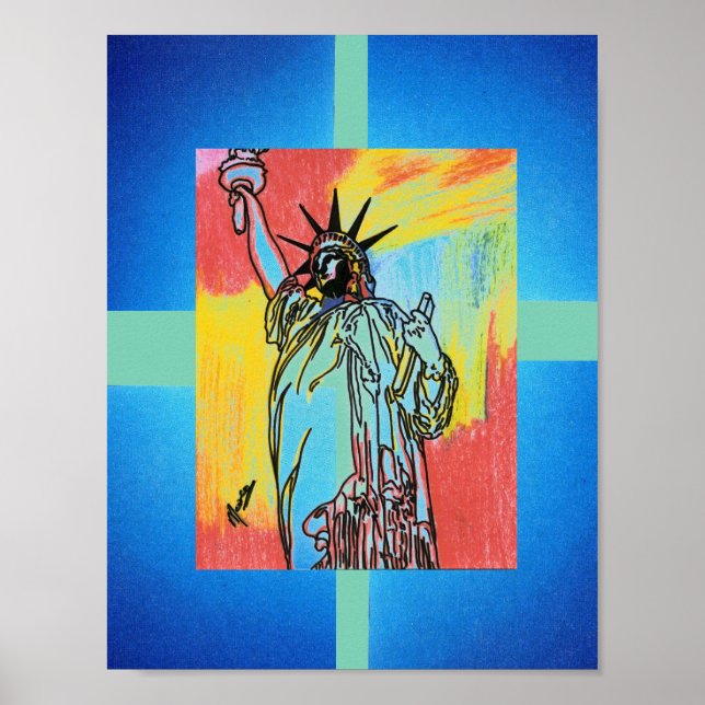 Póster Estatua de Crossroads, poster de la Libertad (Frente)