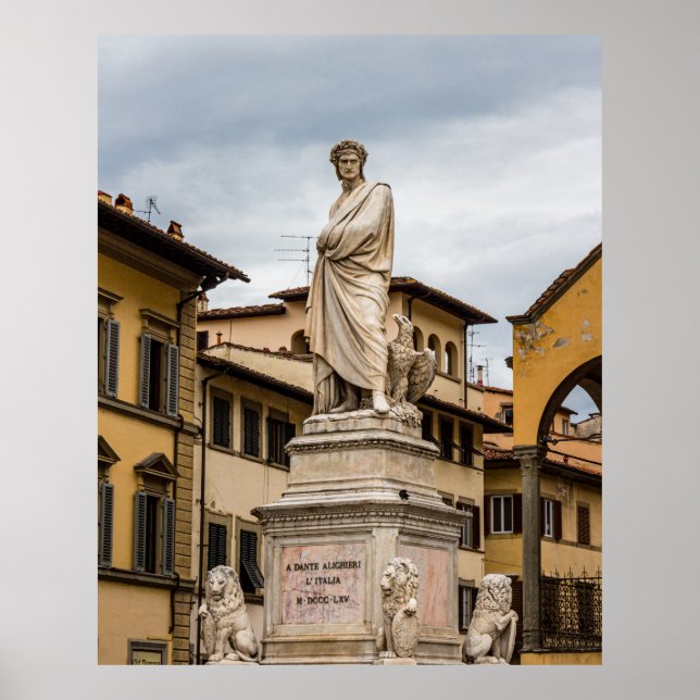 Póster Estatua de Dante Alighieri (Frente)