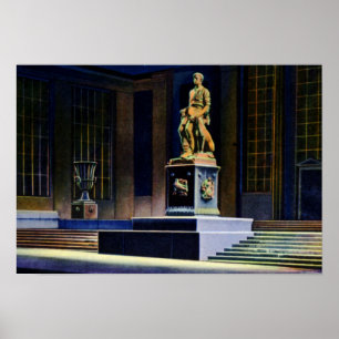 Póster Estatua de Fort Wayne Indiana Abe Lincoln