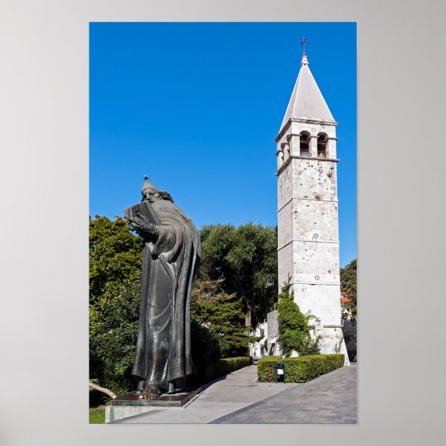 Póster Estatua de Gregory Nin en Split - Dalmacia, Croaci (Frente)