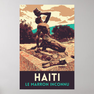 Póster Estatua de Haití Marron inconnu Postcard