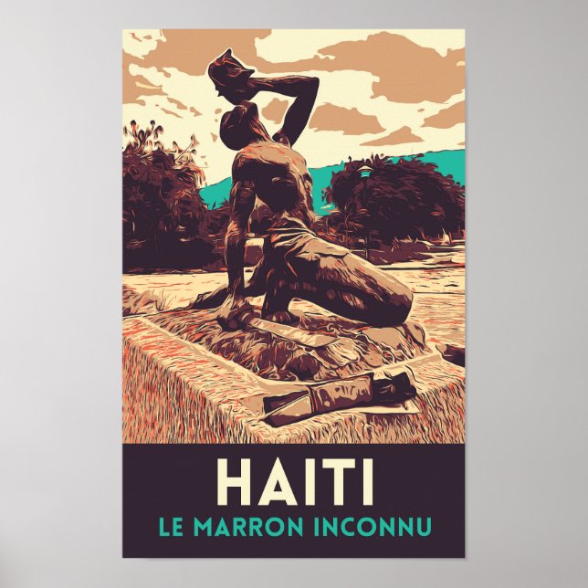 Póster Estatua de Haití Marron inconnu Postcard (Frente)