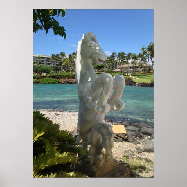 Póster Estatua de Hippocampus (Sea-Horse), Waikoloa, Hawa (Frente)