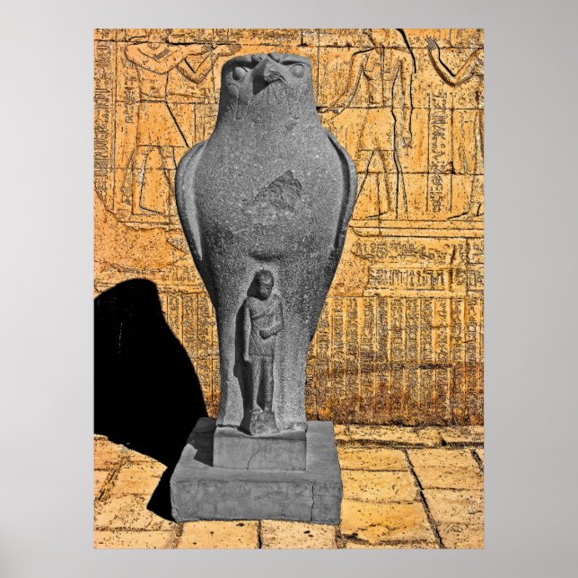 Póster Estatua de Horus, Edfu, Egipto (1) (Frente)