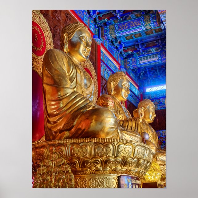 Póster Estatua de imagen de Buda en China (Frente)