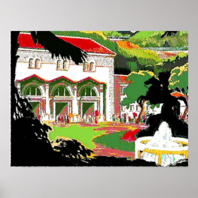 Póster Estatua de Jackson en la Plaza (Frente)