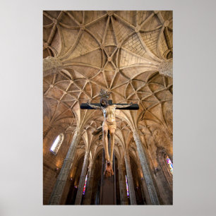 Póster Estatua De Jesús En La Catedral, Interior