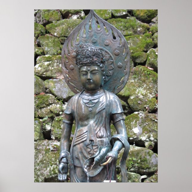 Póster Estatua de Kannon (Kwan Yin) en el Monte Kurama (Frente)