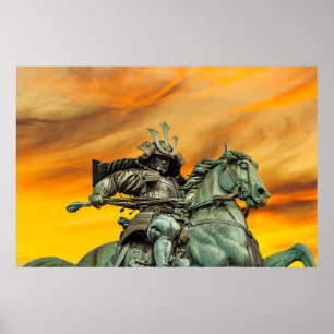 Póster Estatua de Kusunoki Masashige, Japón