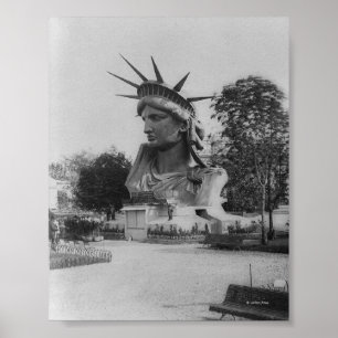 Póster Estatua de la cabeza de la libertad - parque de