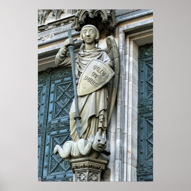 Póster Estatua de la Catedral de Colonia (Frente)