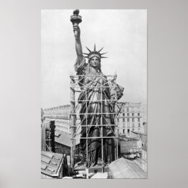 Póster Estatua de la Construcción de la Libertad - París