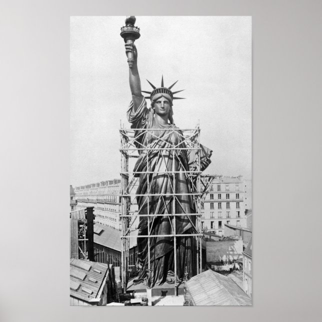 Póster Estatua de la Construcción de la Libertad - París  (Frente)