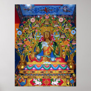 Póster Estatua de la diosa Tara Verde de la compasión