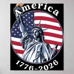 Póster Estatua de la Libertad 1776-2026 Recuerdo 250 de A