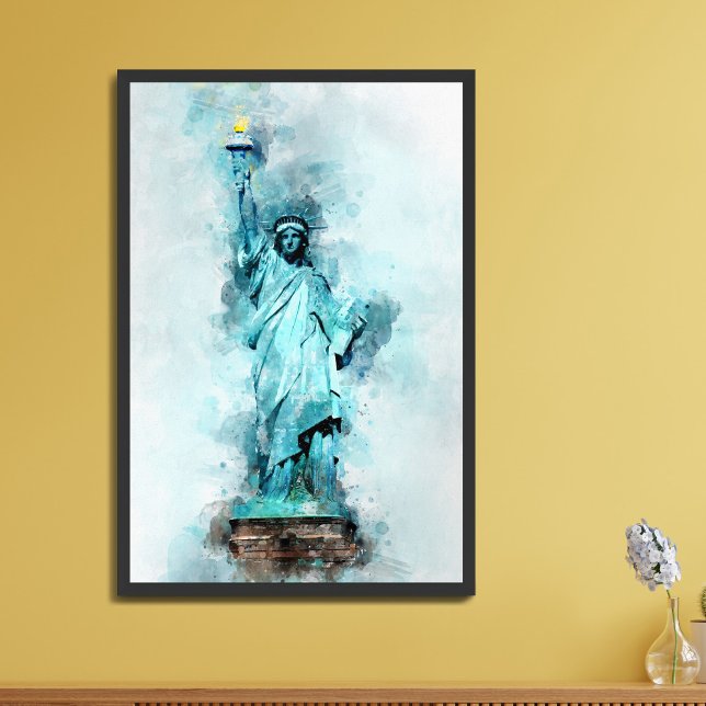 Póster Estatua de la Libertad Acuarela (Subido por el creador)