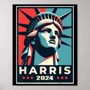 Póster Estatua De La Libertad De 2024 Kamala Harris Para