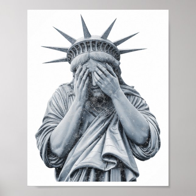 Póster Estatua de la Libertad De Estados Unidos Lloran Me (Frente)
