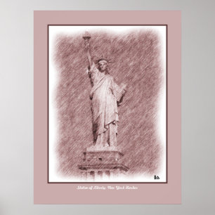 Póster Estatua De La Libertad De Nueva York