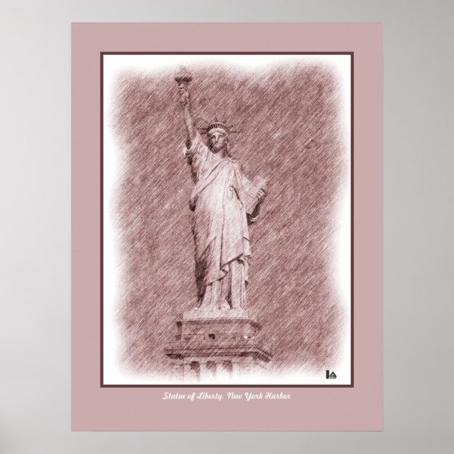 Póster Estatua De La Libertad De Nueva York (Frente)