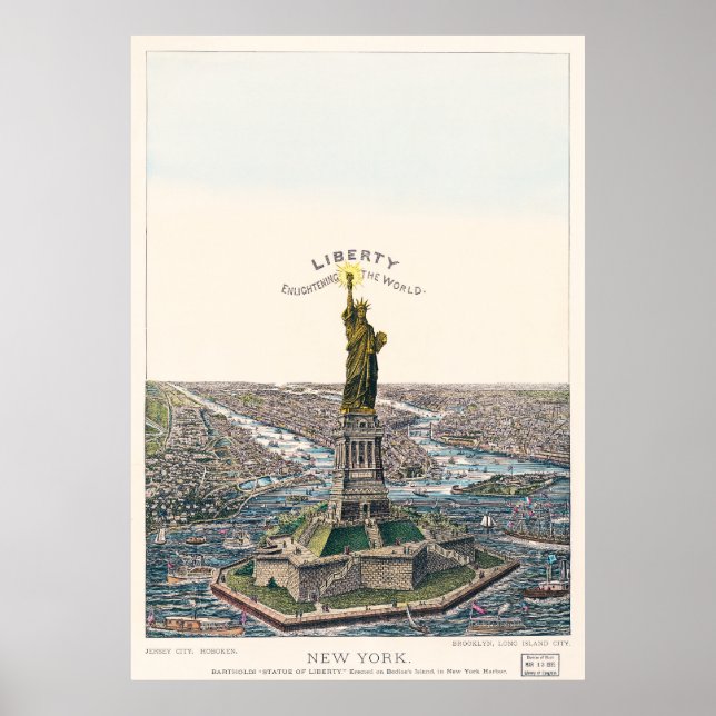 Póster Estatua de la Libertad de Nueva York (Frente)