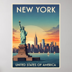 Póster Estatua de la libertad de Nueva York