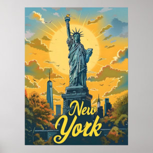 Póster Estatua de la Libertad de Nueva York