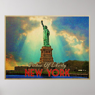 Póster Estatua de la Libertad de Nueva York