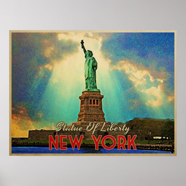 Póster Estatua de la Libertad de Nueva York (Frente)