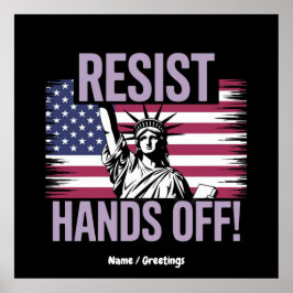 Póster Estatua de la libertad frente a la resistencia a l
