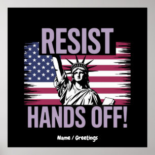 Póster Estatua de la libertad frente a la resistencia a l